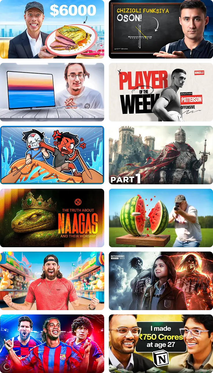 Collection of AI-generated thumbnails for mobile - Part 1